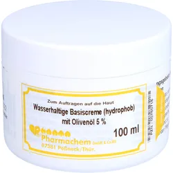 Wasserhaltige Basiscreme(hydrophob)mit 5%olivenöl 100 G