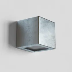 Elegante Keramik-Wandleuchte Kubik - Silbern