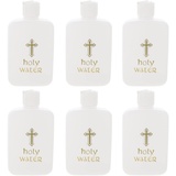 EXCEART Weihwasser Flasche Holy Water Kleine Weihwasserflaschen 6 Stücke 100ML Ostern Deko Katholizismus Jesus Kreuz Kirche Exorzismus Geschenk Kunststoffflaschen Taufgeschenk