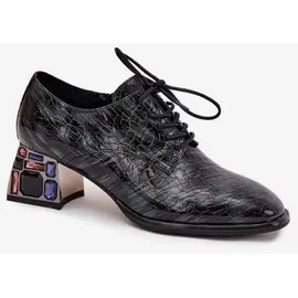 Artiker Schnürpumps Damen, Schwarz | Gr.: 37