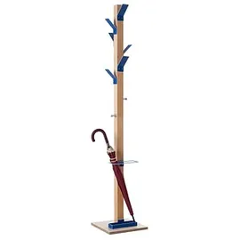 Paperflow Kleiderständer easyCloth Wood Range Modell A PECPP.06 blau Holz 8 Haken 32,0 x 178,0 cm