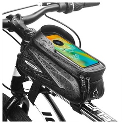 Houhence Fahrradtasche Fahrrad Rahmentasche Lenkertasche Wasserdicht Handytasche schwarz