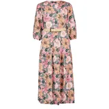 Zero Maxikleid Blumenprint Rosé/Grün 38