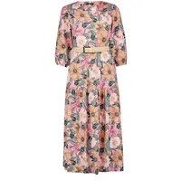 Zero Maxikleid Blumenprint Rosé/Grün 38
