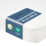 Homestyle4u Matratze Federkernmatratze 90x200 | 15 cm | h3 Komfortmatratze Stoff Weiß - Weiß