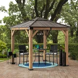 Sunjoy Zedernholz Gazebo rapi - 273cm x 273cm,
