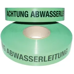 Multicoll Trassenwarnband Aufdruck Achtung Abwasserleitung B.40mm L.250m grün