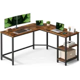 VASAGLE Eckschreibtisch LWD72X braun vintage
