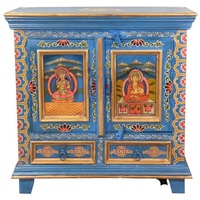 Oriental Galerie Mehrzweckschrank Tibet Wandschrank Rabten Blau 77 cm blau