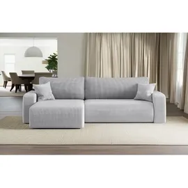 kaiser möbel Ecksofa mit schlaffunktion und bettkasten, MILANO XL stoff Poso und Quelle, Schlaffunktion, Bettkasten, viele Farben, bequem, praktisch grau