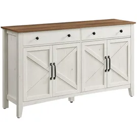 VASAGLE Sideboard 40 x 140 x 80 cm Braun / Weiß