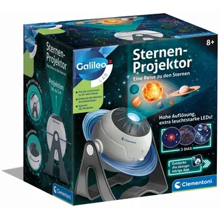 CLEMENTONI Galileo Lab Sternen-Projektor - Sonnensystem & Sternbilder kennenlernen - Inkl. App-Funktionen - Planetarium Spielzeug für Kinder ab 8 Jahren, 59372