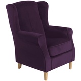 Max Winzer Ohrenbackensessel Lorris Samtvelours Purple