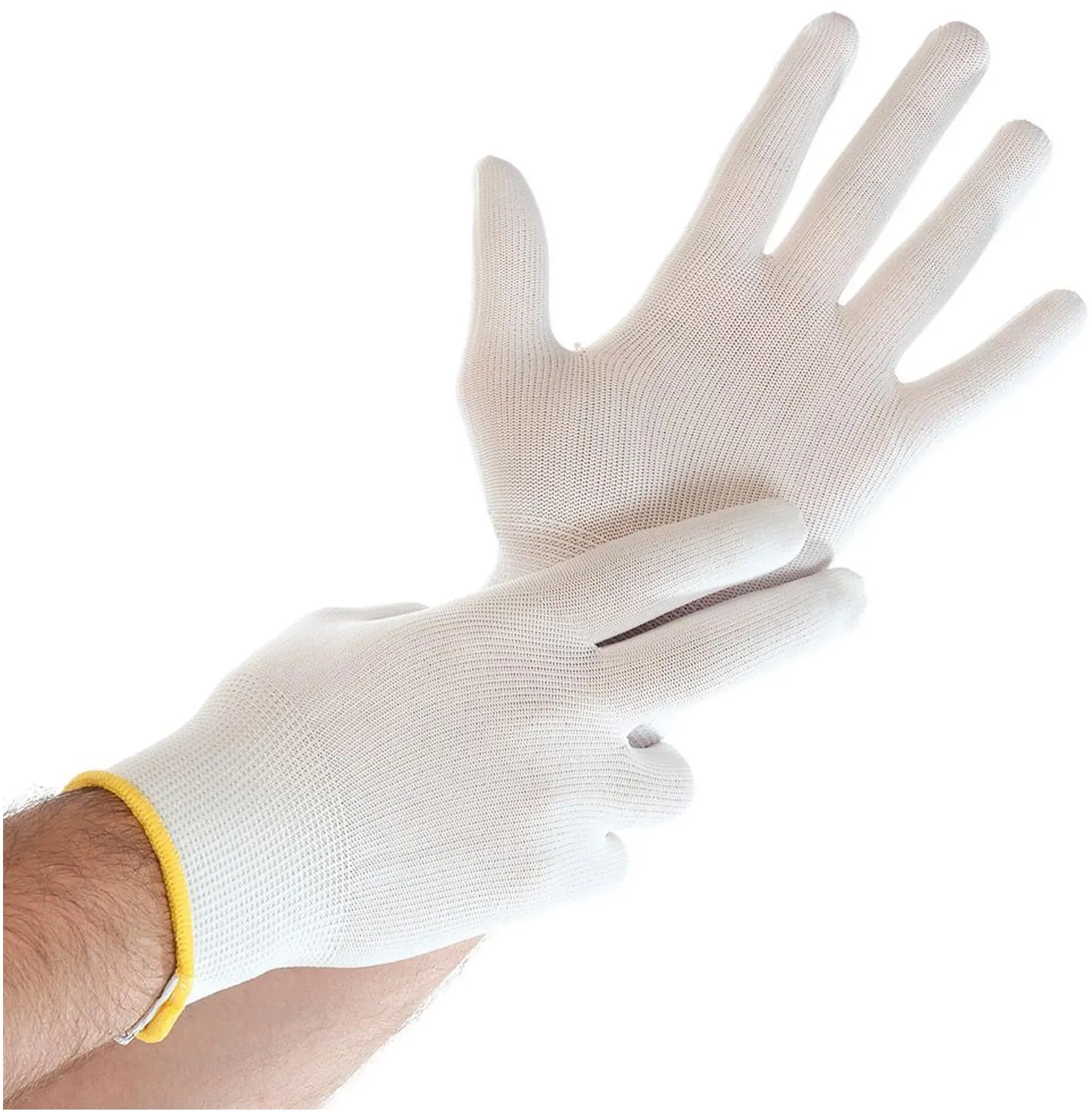 Hygostar Ultra Flex Touchscreen-Handschuhe weiß, VE 120 Paar 7/S