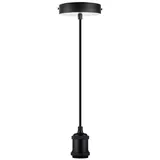 LUXULA 1-flg. E27 1,5 m schwarz Metall