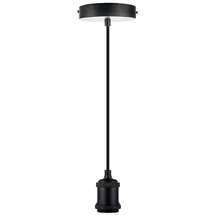 LUXULA 1-flg. E27 1,5 m schwarz Metall