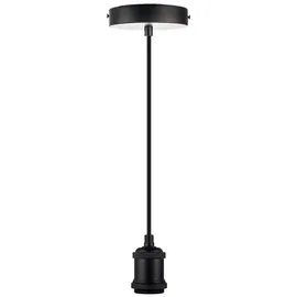 LUXULA 1-flg. E27 1,5 m schwarz Metall