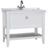Vitra Valarte Waschtisch-Möbel-Set 62183 99,5 x 53 x 88 cm, 1 Vollauszug, weiß matt/Waschtisch weiß hochglanz