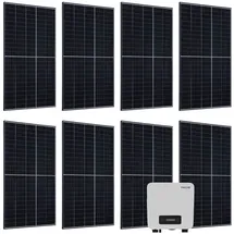 Juskys Solaranlage Set mit 8 Risen 410 W Solarpaneele & Wechselrichter