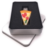 Onwomania Pizza Essen Fast Food USB Stick in Alu Geschenkbox 64 GB USB 2.0