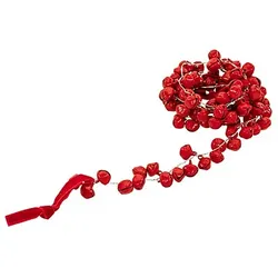 Schellen-Girlande, rot, 120 cm