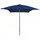 vidaXL Sonnenschirm mit Holz-Mast 200 x 300 cm Blau