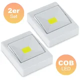 2x LED Klebeleuchte Möbellampe Nachtlichtschalter Magnet Batterie Schrankleuchte