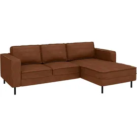 Home Affaire Eckcouch Leder 2-Sitzer Braun