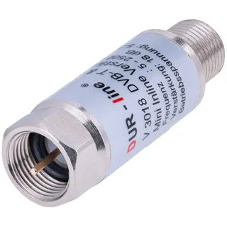 Dur-Line 4 Stück - DUR-line V3018 Mini Inline Verstärker Verstärkung 18 dB für Sat und DVB-T2 5-2500 MHz