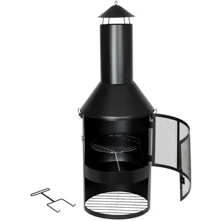 Buri Garten- und Terrassenkamin Gartengrill Gartenkamin Feuerstelle Grill Grillrost