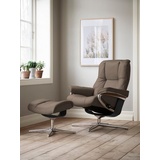 Stressless Stressless® »Mayfair«, (Set, Relaxsessel mit Hocker), mit Hocker, mit Cross Base, Größe S, M & L, Holzakzent Schwarz, braun