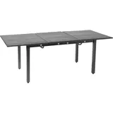 Greemotion Ausziehtisch Toulouse eisengrau, Gartentisch mit Niveauregulierung, witterungsbeständig und pflegeleicht, dekoratives Streckmetall-Gitter, Maße: ca. 140/200 x 90 x 74 cm