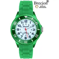brecjon Kinder Armbanduhr Jungen Mädchen Lernuhr Silikonuhr Kids 5ATM wasserdicht Leuchtzifferblatt grün 2302
