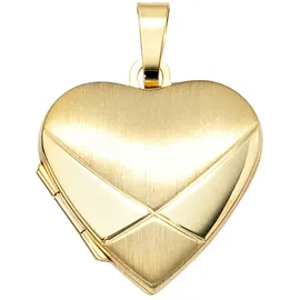 Jobo Medaillon Herz Gelbgold 585