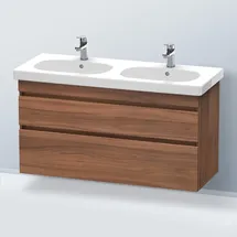Duravit DuraStyle Waschtischunterschrank 2 Schubkästen, wandhängend 6486, - 61 × 45,3 cm, Nussbaum Natur Dekor