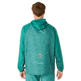 Asics Fujitrail Packable Jacke Herren Rainy Lake/Birch XL