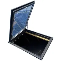 Dachausstiegsluke,Dachausstieg,Dachluke, Ausstieg, Dachwartungsluke, Dachfenster für Schornsteinfeger, Beleuchtung und Lüftung,Kellerabdeckung in Aluminium(60x60cm/23.6x23.6in)