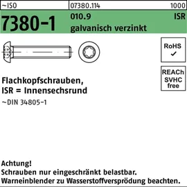 F. REYHER Nchfg. GmbH & Co. KG Flachkopfschraube ISO 7380-1 M5 x 10 500 Stück