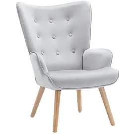 vente-unique Sessel VATELY Samt 69 x 95,5 x 78 cm Grau gepolstert