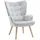 vente-unique Sessel VATELY Samt 69 x 95,5 x 78 cm Grau gepolstert