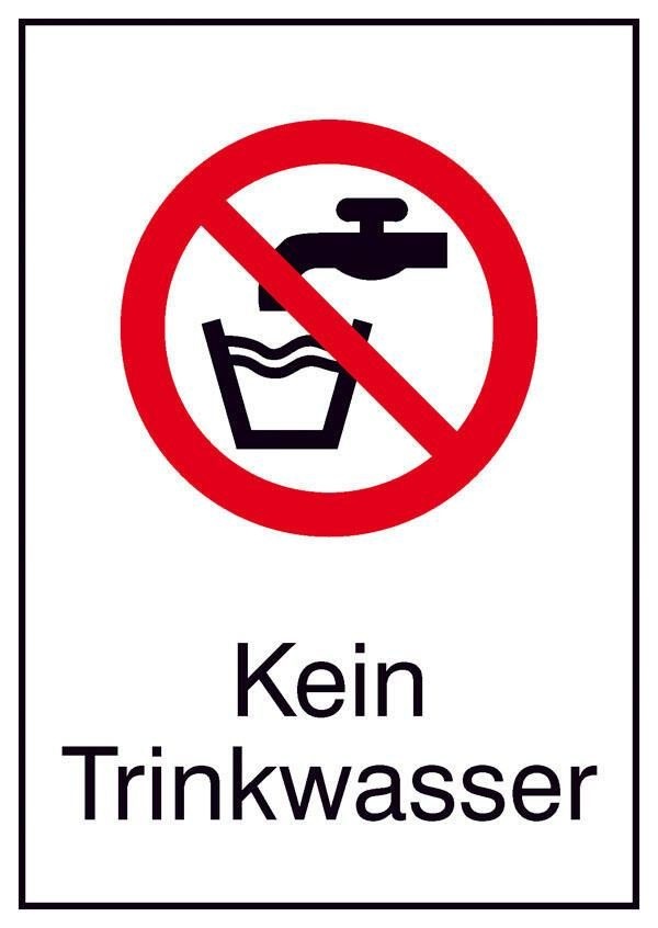 SafetyMarking® Verbotsaufkleber Kein Trinkwasser 10.5 cm x 14.8 cm