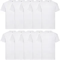 10er Pack Fruit of the Loom Valueweight T-Shirt, weiß, L