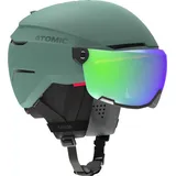Atomic SAVOR VISOR STEREO Skihelm mit Visier-Grün-L