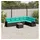vidaXL Gartensofa-Set 8-tlg. Loungesofa schwarz