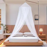PIWOSGOL Moskitonetze, Moskitonetz Bett für Doppelbett Einzelbett, Mückennetz Bett Aufklappbar, Fliegennetz Moskitonetze für Reise und Zu Hause Indoor Outdoor, Weiß (250x1100x60cm)