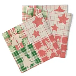 Sovie HORECA Serviette Angelina aus Tissue 33 x 33 cm, 100 Stück - Weihnachten