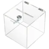 HMF Acryl Spendenbox 15 x 15 x 15 cm 1-tlg. transparent