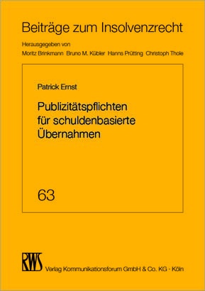 Publizitätspflichten Für Schuldenbasierte Übernahmen - Patrick Ernst  Gebunden
