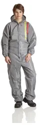 Mehrweg- Lackieroverall, Kapuze, grau, PSA Kategorie 1 LO-3XL , 1 Karton = 15 Stück, Größe 3XL, einzeln verpackt
