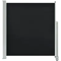 VidaXL Ausziehbare Seitenmarkise 140 x 300 cm schwarz